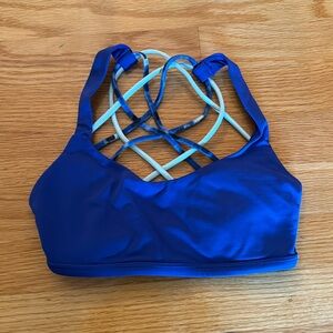 Lululemon blue Free to Be Wild Bra